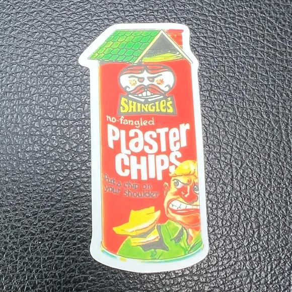 Shingles Plaster Gross Crude Rude Blunt Brand Parody 80s 90s Blunt Funny Sticker - Picture 3 of 4